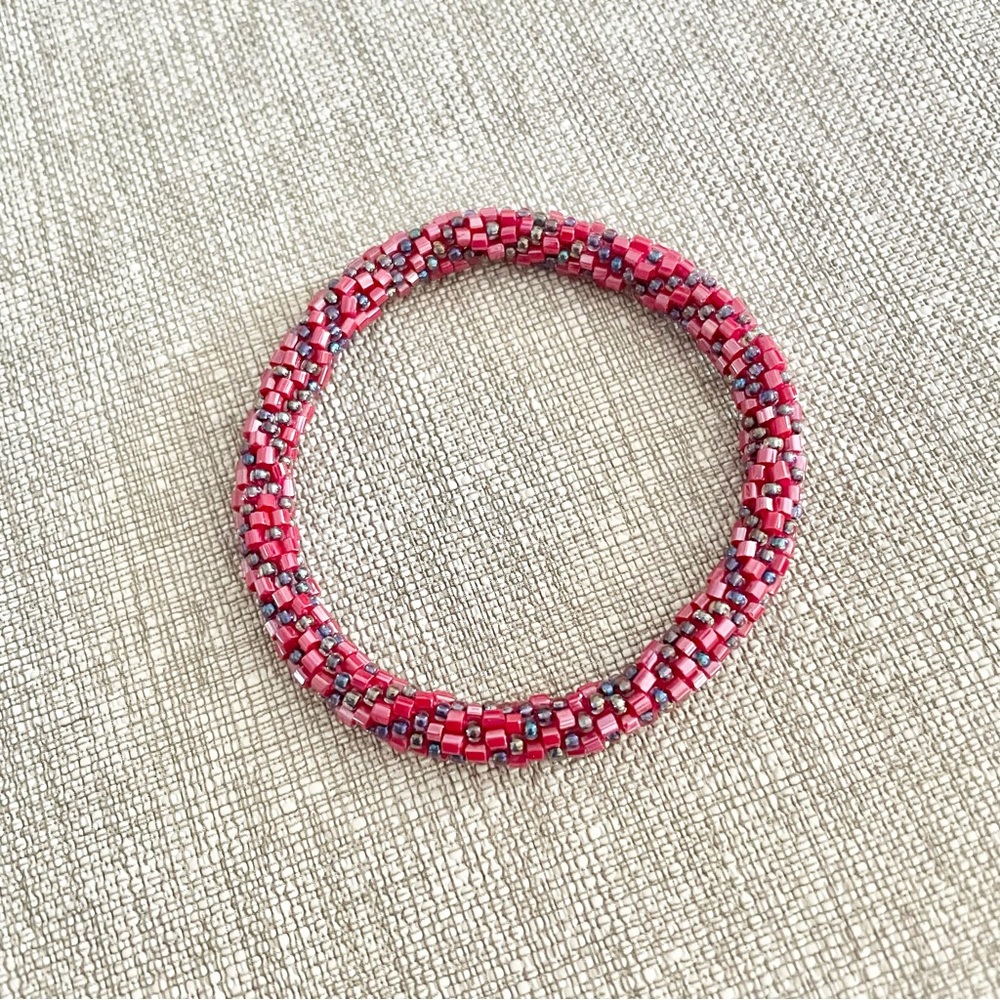 Lily and Laura Beaded Bracelet-Pink/Lavender